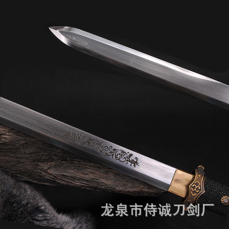 Longquan Sword, Pattern Steel Blade, Fish Skin Tang, Han Sword - Image 4