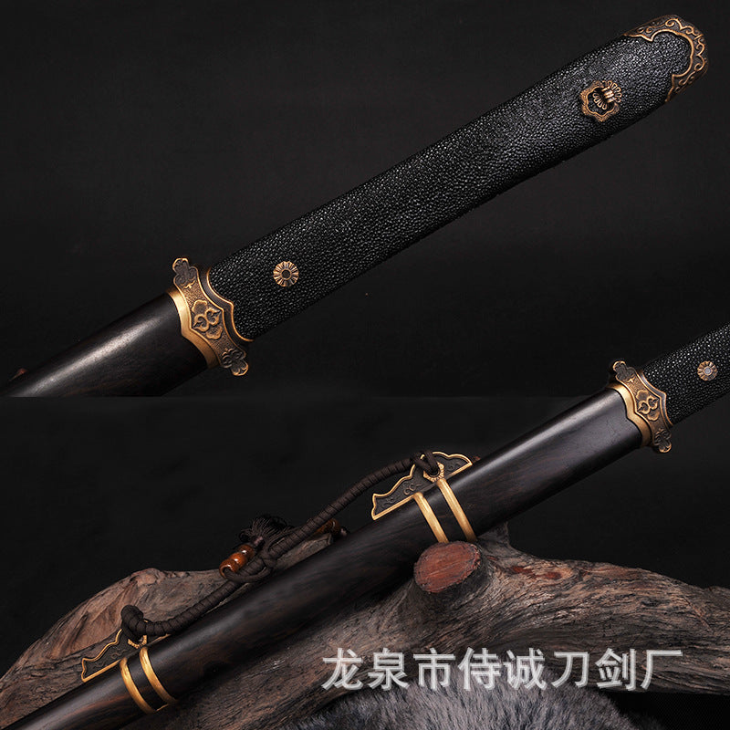 Longquan Sword, Pattern Steel Blade, Fish Skin Tang, Han Sword - Image 3