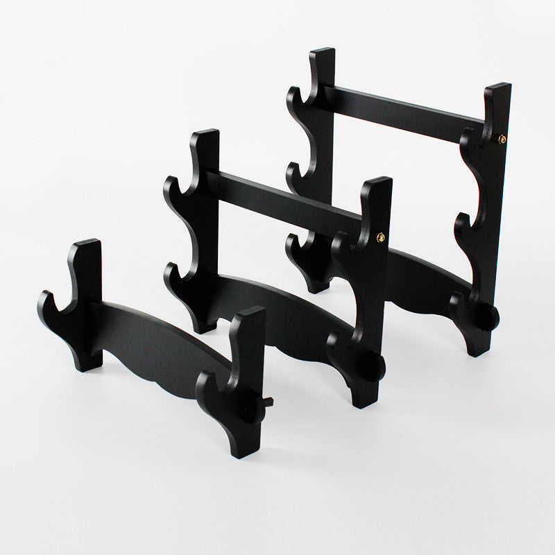 Multi-Layer Solid Wood Sword Rack, Weapon Display Holder