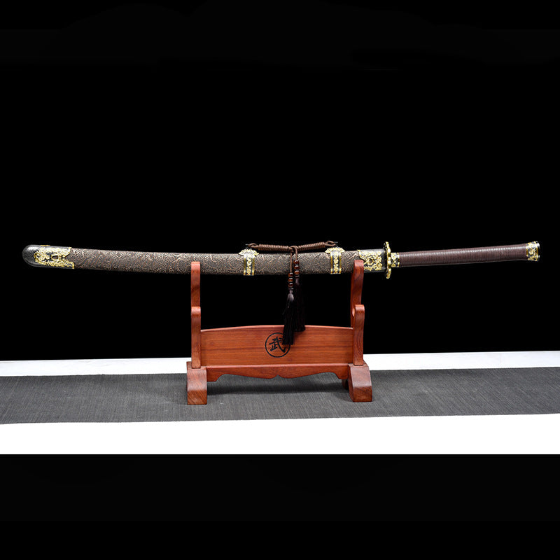 Chinese Miao Dao: Two-Handed Long Knife, Embroidered Spring, Clear Waist, Practice Knife - Image 4