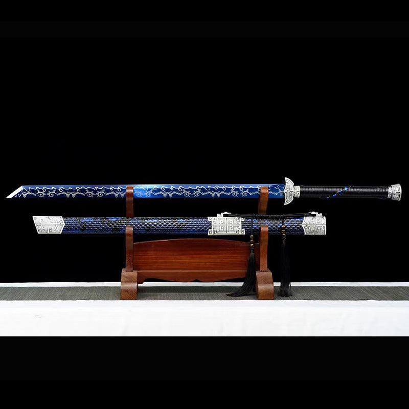 Tang Hengdao Sword, Roasted Blue Manganese Steel - Image 4