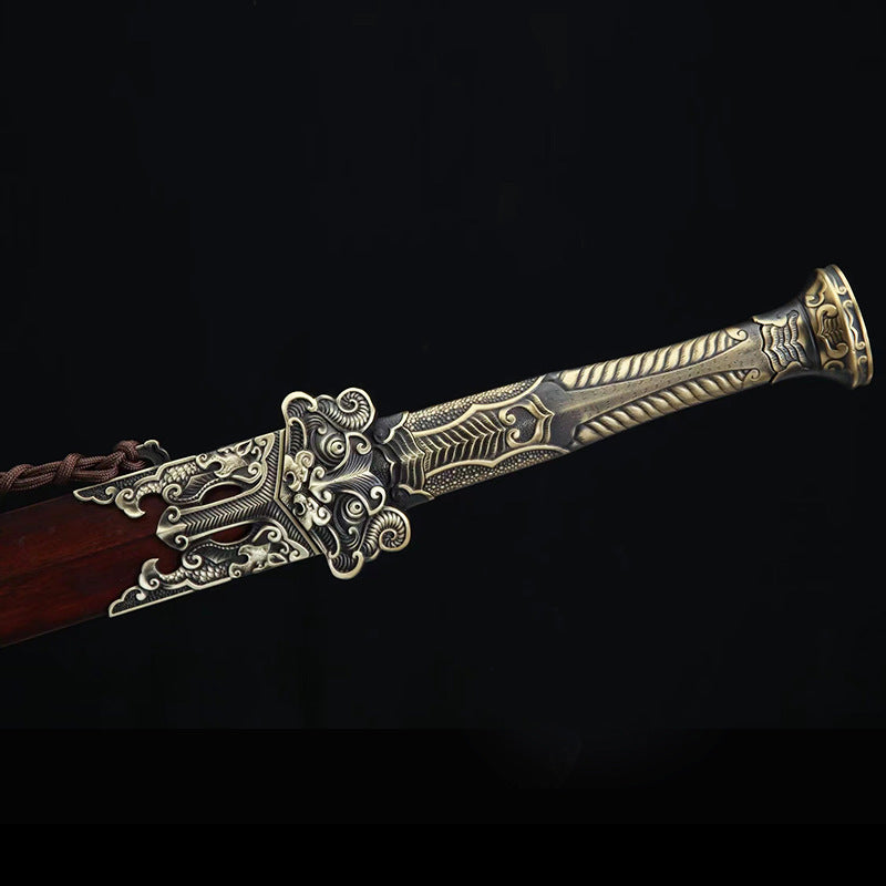 Eight-Sided Han Sword - Pattern Steel One-Piece Sword - Image 3