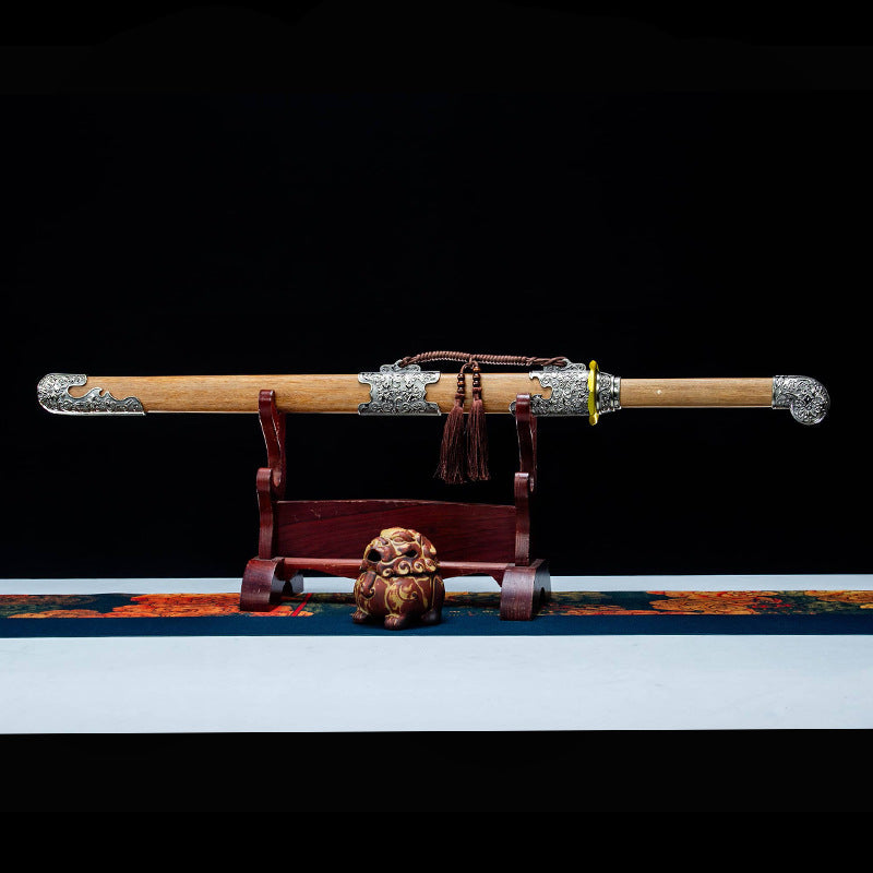 Peony Tang Hengdao Sword: Embroidered Manganese Steel Martial Arts Long Sword - Image 4