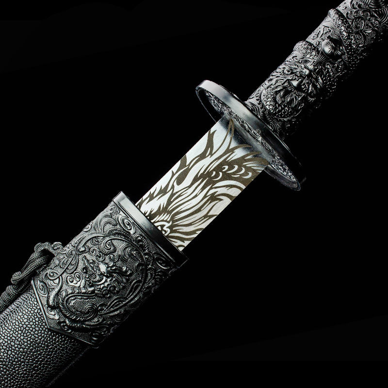 Tang Hengdao Embroidered Spring Knife - High-Energy Manganese Steel Sword - Image 2