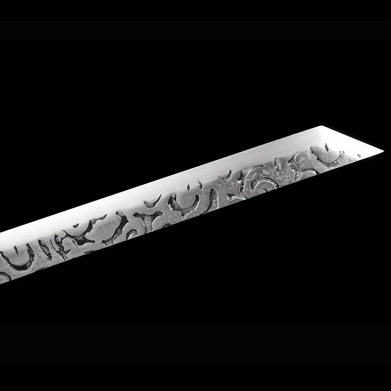 Plain Tang Sword - High Manganese Steel Forged Straight Knife - Image 4