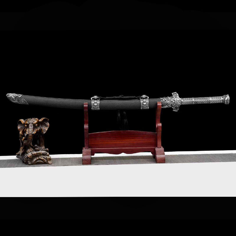 Tang Dynasty General's Sword - Hand-Forged Embroidered Spring Weapon - Image 4