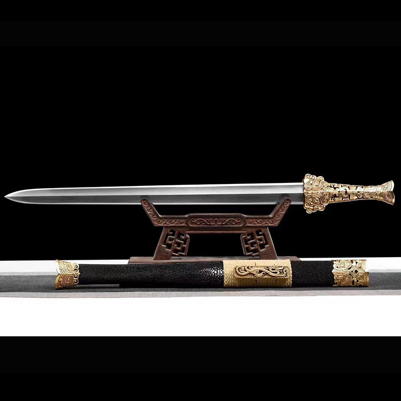 Imperial Sword - Tile-Faced Han Sword, Pearl Fish Skin, Yue Wang Sword Collection - Image 2