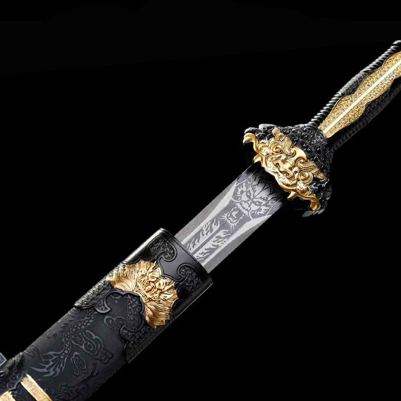 Han Sword Dragon King: Tang Hengdao Embroidered Spring Sword, Cold Weapon Ornament - Image 2