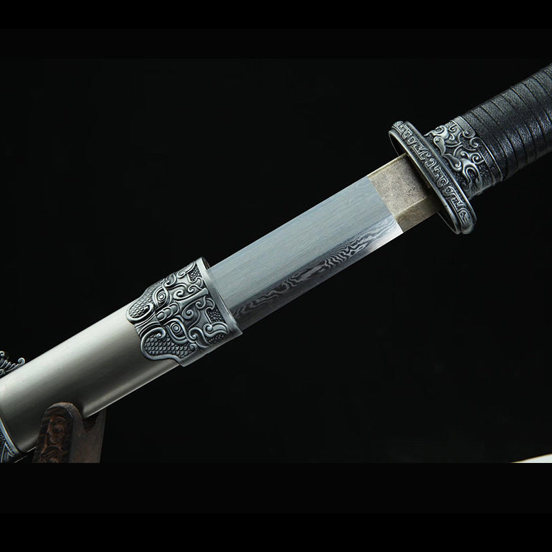 Tang Hengdao Pattern Steel Ring Head Knife - Ornamental - Image 3