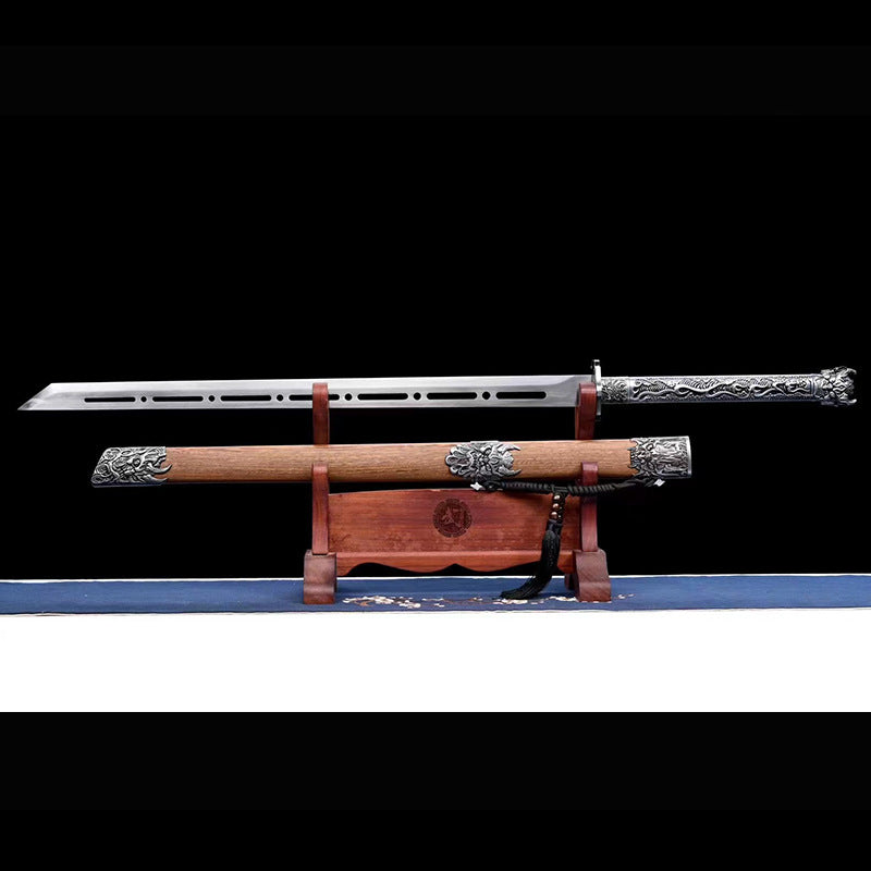 Tang Hengdao: Embroidered Spring Long Sword, High Manganese Steel - Image 4