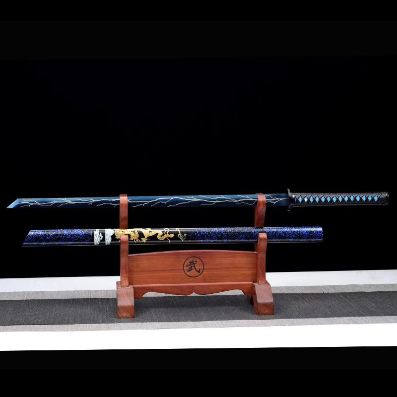 Roasted Blue High Manganese Steel Straight Knife: Outdoor Weapon from - Image 4