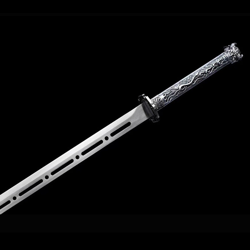 Tang Hengdao: Embroidered Spring Long Sword, High Manganese Steel - Image 2