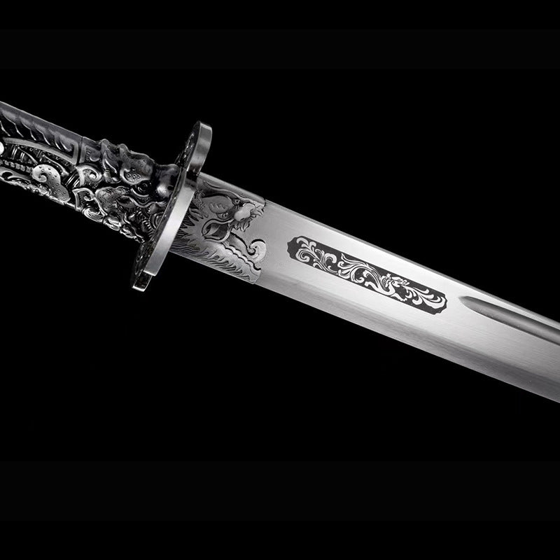 Ox Tail Knife & Dragon Tiger Broadsword: High Manganese Steel - Image 3
