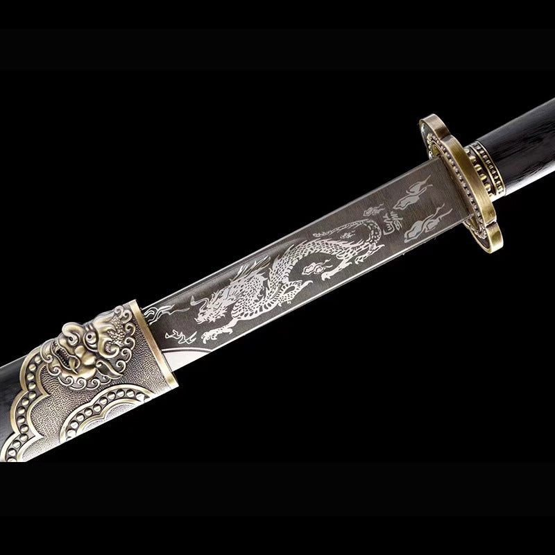 Miao Dao Longquan Sword - Two-Handed Self-Defense Knife, - Image 3