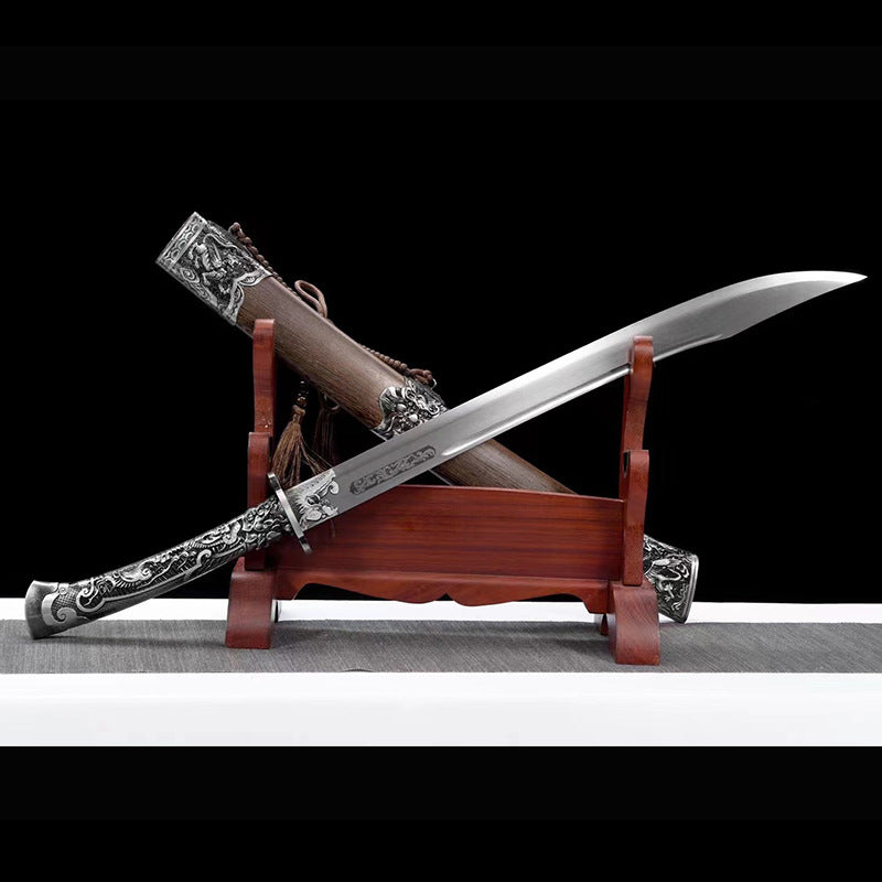 Ox Tail Knife & Dragon Tiger Broadsword: High Manganese Steel - Image 6