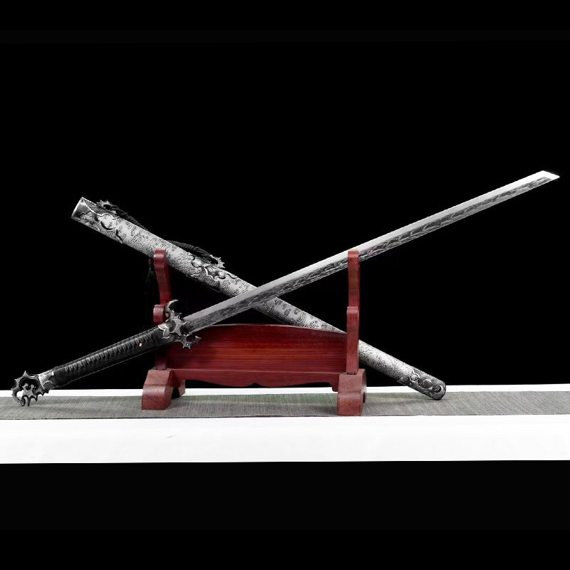 Tang Hengdao Home Furnishings Longquan Town House Sword Integrated Manganese Steel Sword Props Self-Defense Cold Weapon - Image 2