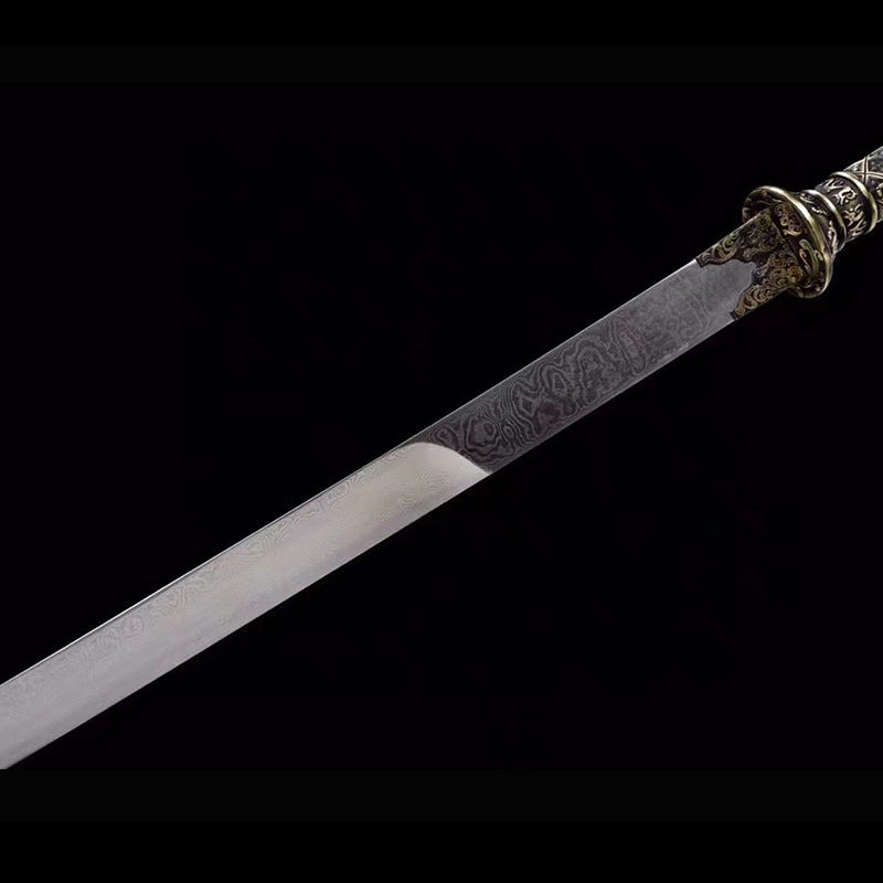 Pattern Steel "Ding Xiu Miao" Two-Handed Sword - Image 2