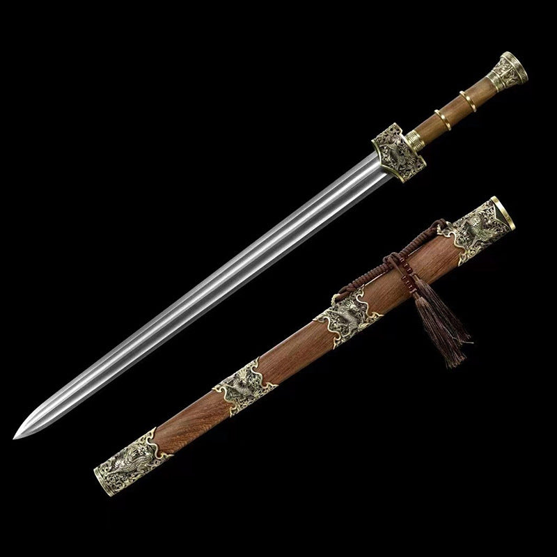 Longquan City Sword Kirin War Sword Pure Copper Yue Wang Sword Manganese Steel Han Sword