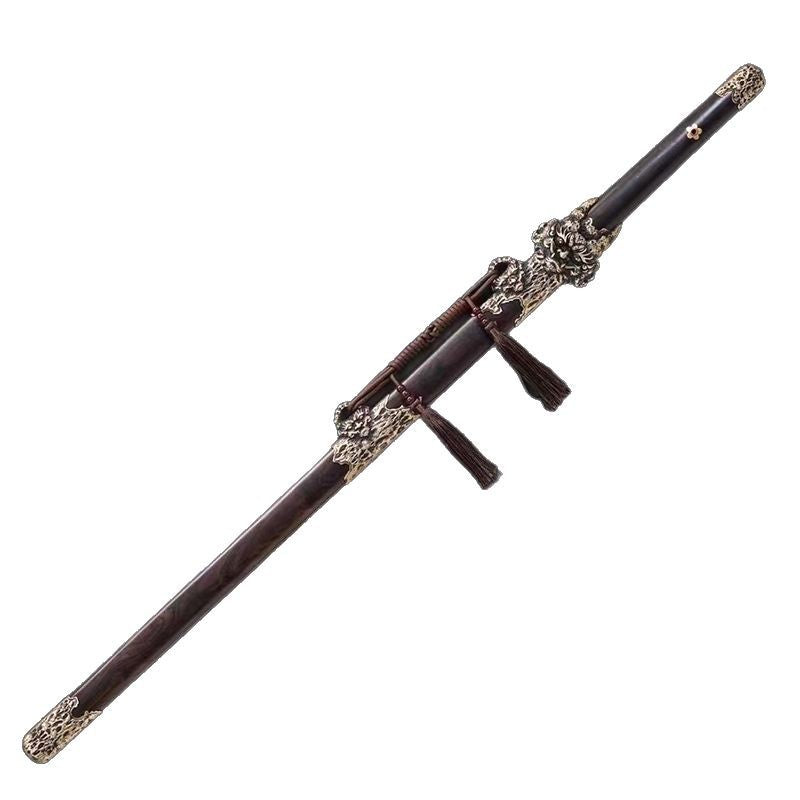 Hand-Forged Tang Sword: Uzi Steel, Burnt Blade, Cold Weapon - Image 5