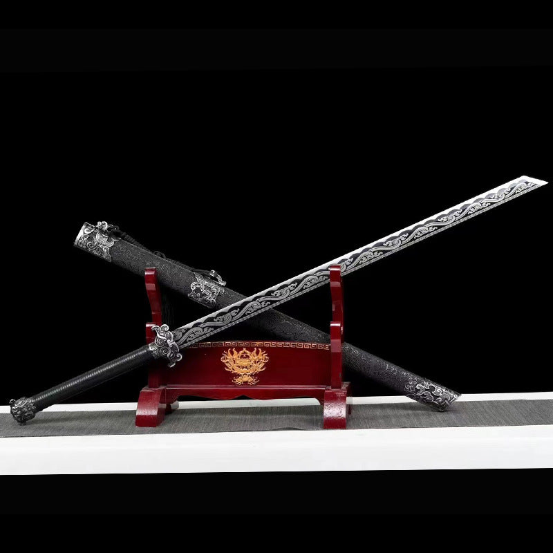 Swords: Tang Hengdao's One-Piece Manganese Steel Embroidered Spring Knife - Image 6