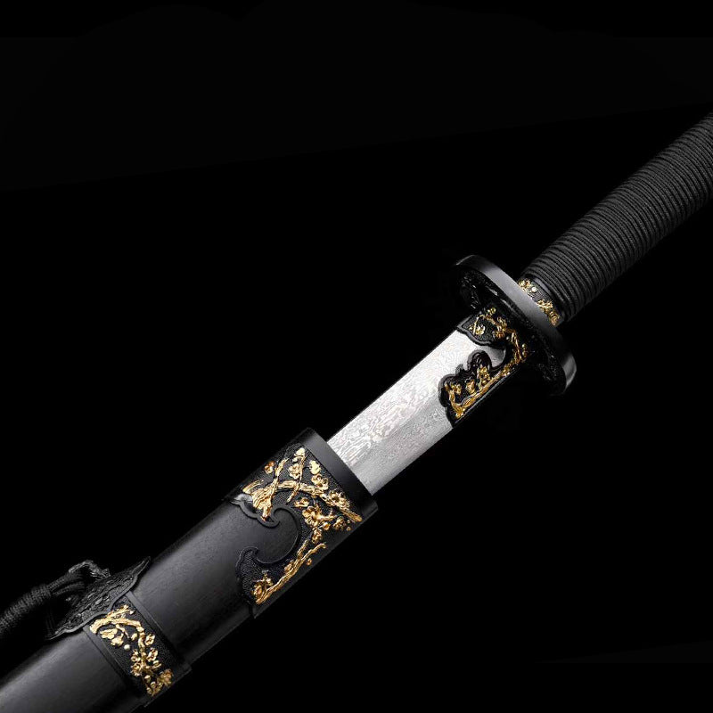 Longquan Xiu Chun Dao - Yan Ling Dao Pattern Steel Handmade Treasure Knife - Image 2