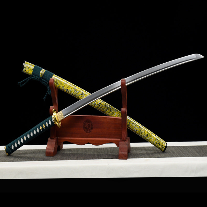 Japanese Handmade Samurai Blade - Practice Knife Outdoor Self-Defense - Iai Tang Horizontal Sword Cold Weapon - Image 3