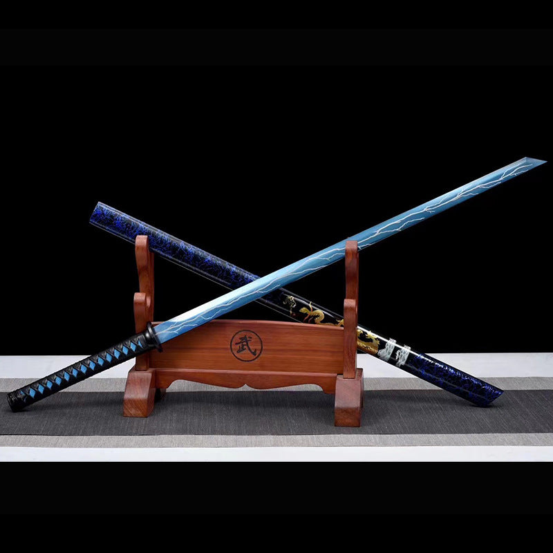 Roasted Blue High Manganese Steel Straight Knife: Outdoor Weapon from - Image 6