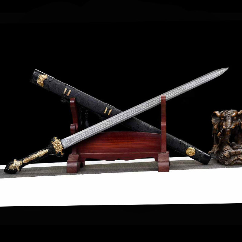 Han Sword Dragon King: Tang Hengdao Embroidered Spring Sword, Cold Weapon Ornament