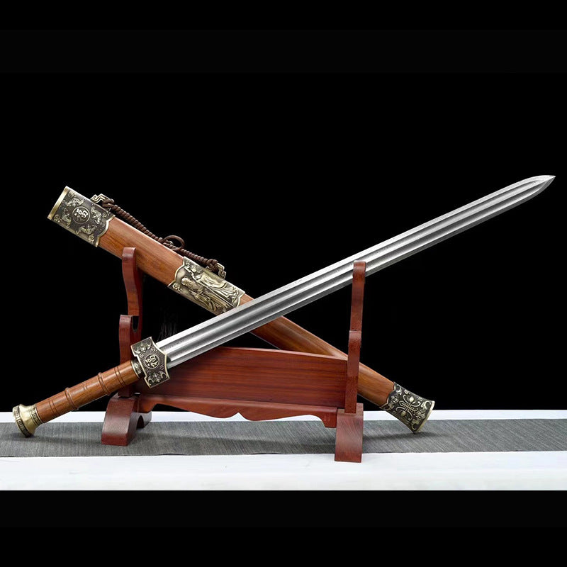 Longquan Town House Eight-Sided Han Sword - Pattern Steel, One-Piece Sword, Cold Weapon - Image 6