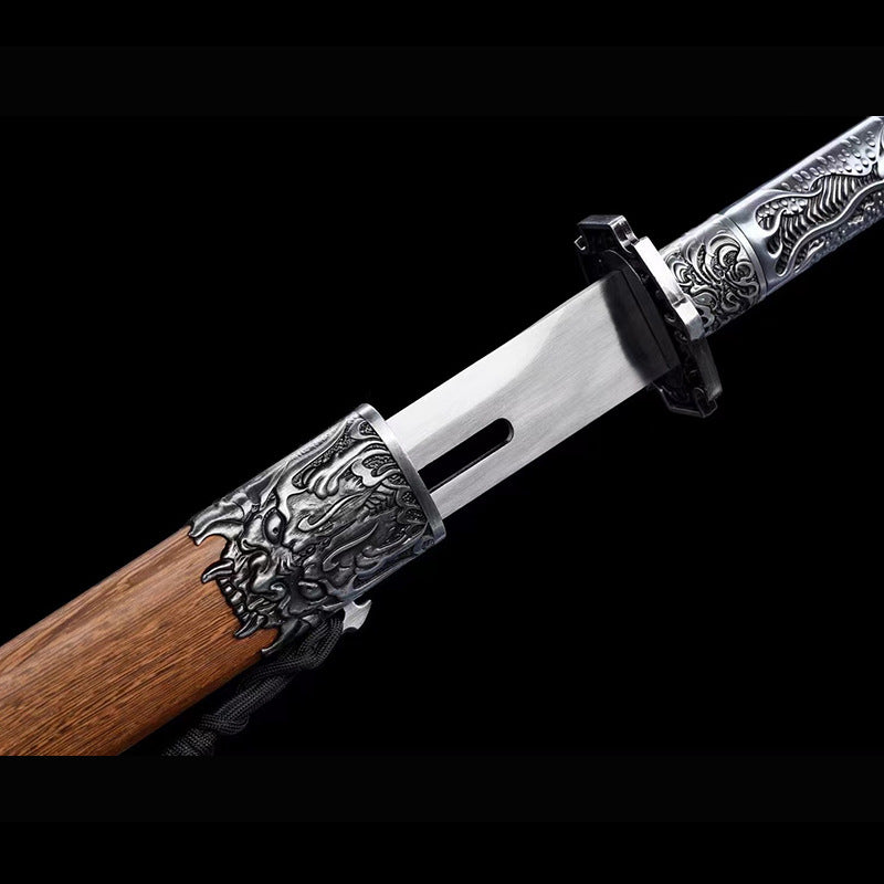 Tang Hengdao: Embroidered Spring Long Sword, High Manganese Steel - Image 3