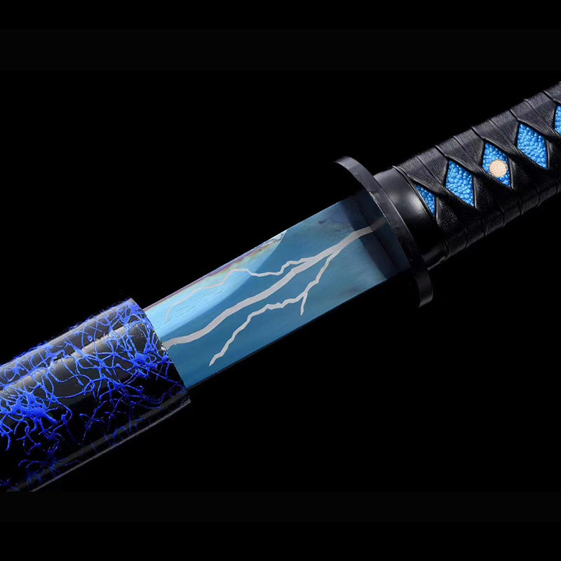 Roasted Blue High Manganese Steel Straight Knife: Outdoor Weapon from - Image 2