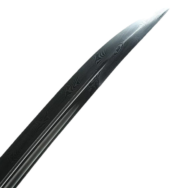 Ding Baiying Embroidered Damascus Spring Knife Martial Arts Practice Knife - Image 5