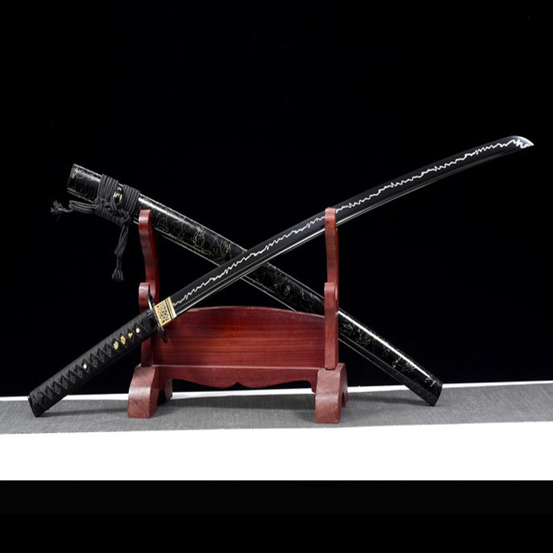Longquan Sword Black Widow - Japanese-Style Hand-Forged, Cross-Border Weapon, - Image 6