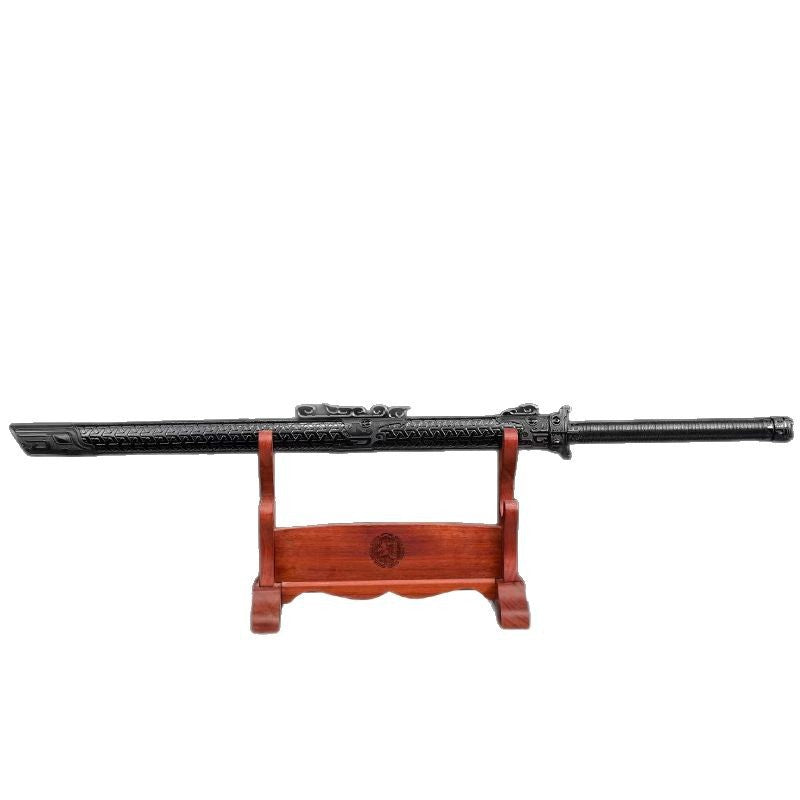 Longquan Sword Manganese Steel Self-Defense Knife - Tang Hengdao Embroidered Spring Outdoor Weapon - Image 5