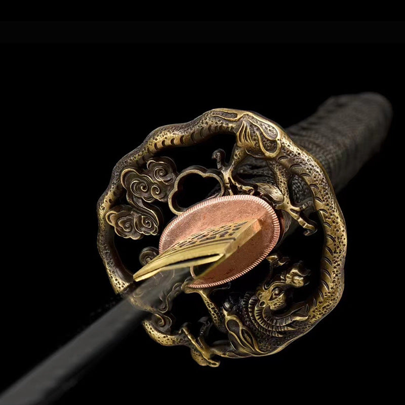 T10 Steel Burnt Blade - Japanese Command Knife, Outdoor Cold Weapon, Cross-Border Wholesale - Image 3