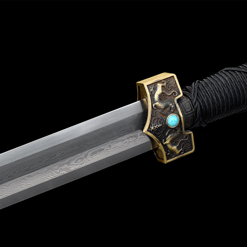 Burning Blade Han Sword - Sword, Eight-sided, Exquisite Han Dynasty Sword Prop - Image 2