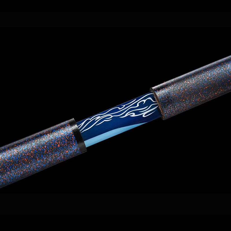 Plain Tang Hengdao High Manganese Steel Roasted Blue One-Piece Sword - Image 2