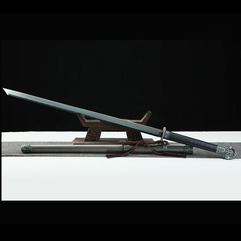 Tang Hengdao Pattern Steel Ring Head Knife - Ornamental