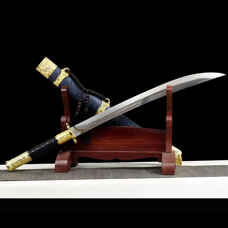 Kangxi War Knife - Ox Tail, Longquan, Outdoor Self-Defense Weapon,