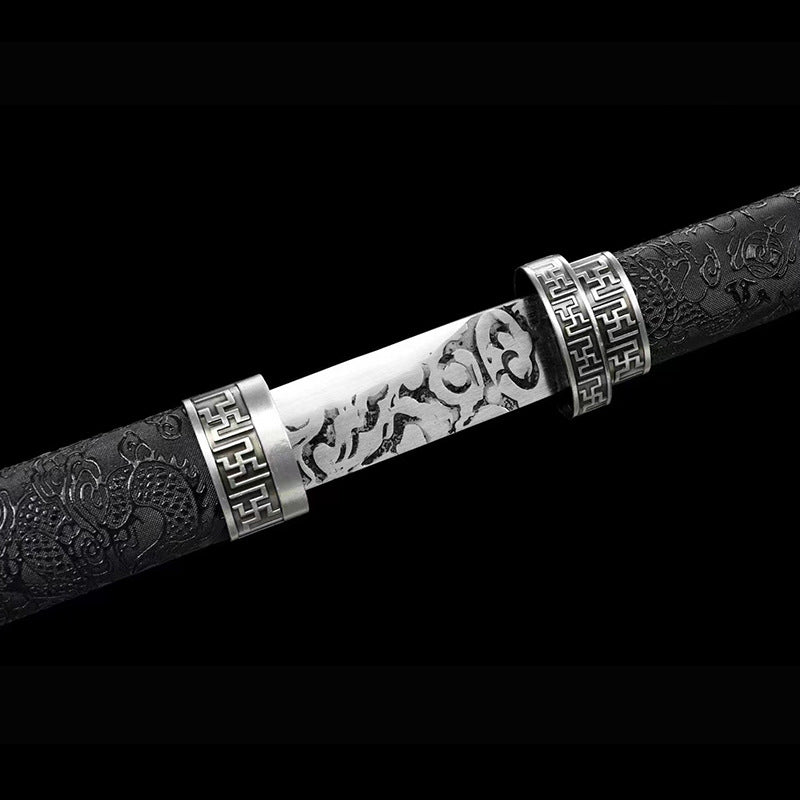 Plain Tang Sword - High Manganese Steel Forged Straight Knife - Image 3