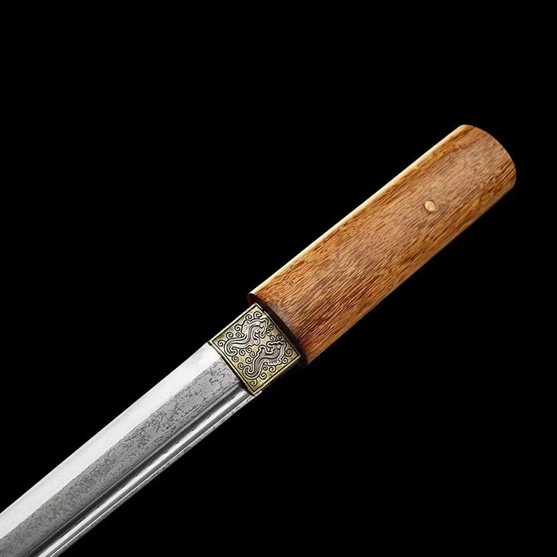 Plain Short Knife with Integrated Tang Hengdao Pattern - Image 2