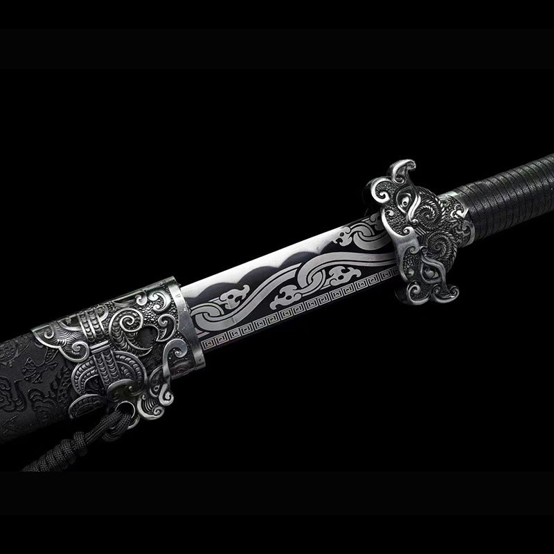 Swords: Tang Hengdao's One-Piece Manganese Steel Embroidered Spring Knife - Image 3