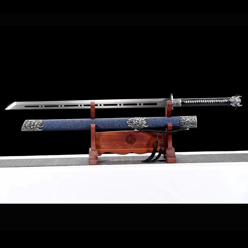 Tang Hengdao Manganese Steel One-Piece Sword - Ancient Embroidered Knife - Image 4