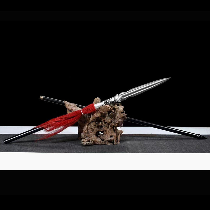 Zhao Yun Gun - Outdoor Self-Defense Spear, Pattern Steel Forged,