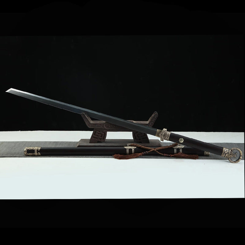 Tang Hengdao Pattern Steel Sword Long Ring Head Sword - Image 3