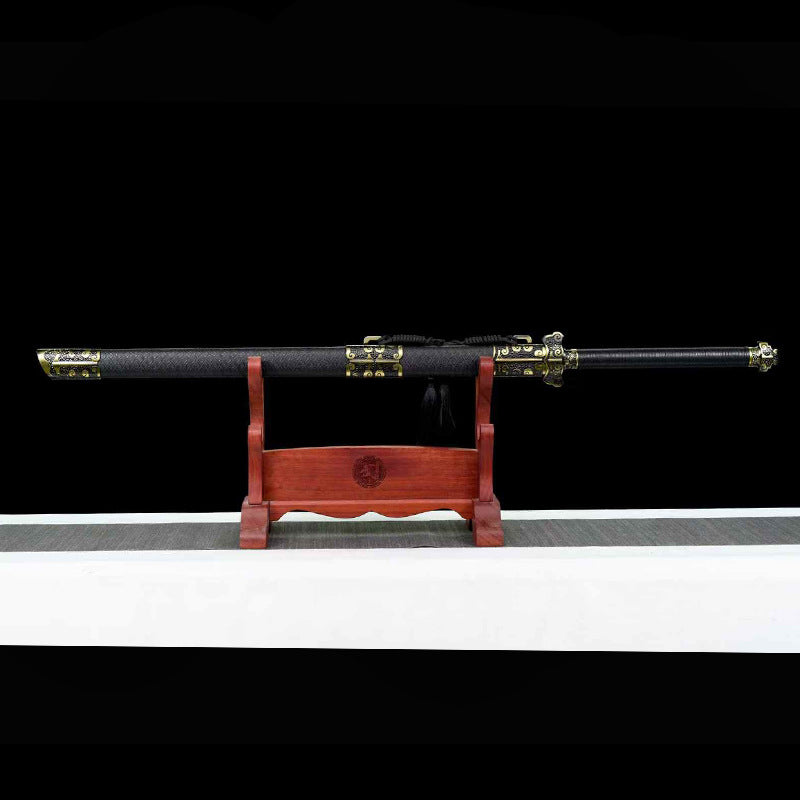 Handmade Forged Embroidered Spring Knife - Shicheng Tang Hengdao High Manganese Steel Collection Gift - Image 4