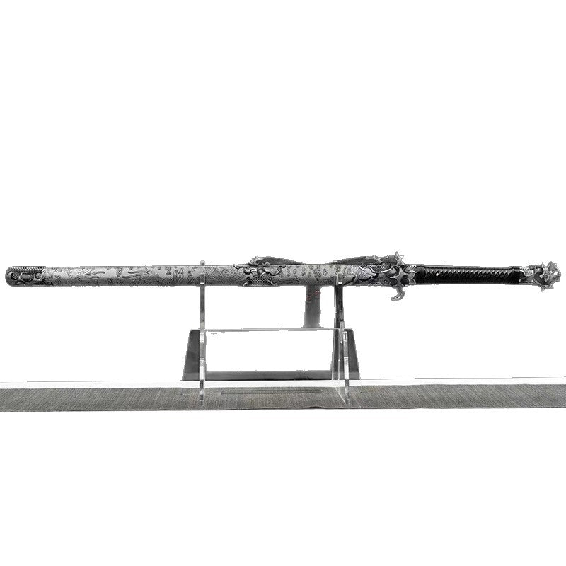 Tang Hengdao Home Furnishings Longquan Town House Sword Integrated Manganese Steel Sword Props Self-Defense Cold Weapon - Image 5