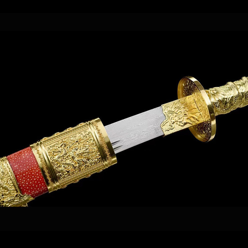 Kangxi War Sword - Pattern Steel Long Sword, Self-Defense Cold Weapon, Longquan Sword - Image 2