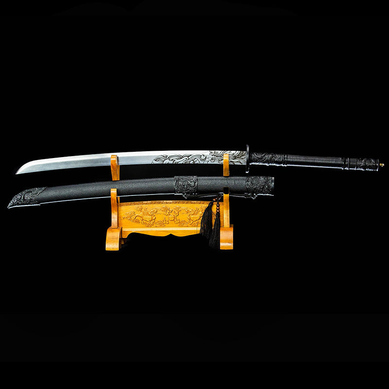 Tang Hengdao Embroidered Spring Knife - High-Energy Manganese Steel Sword - Image 3