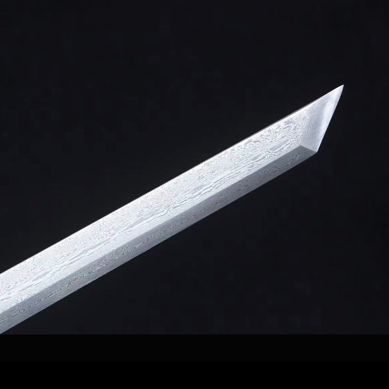 Tang Hengdao Pattern Steel One-Piece Forged Pure Copper Tang Sword Embroidered Spring Knife Outdoor Sword Collection Knife Weapon - Image 4